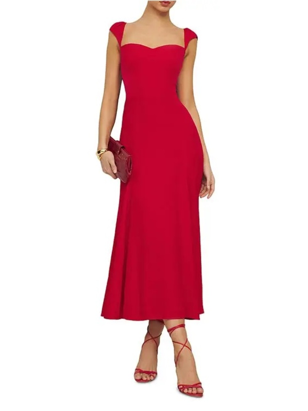 NWT Reformation Bryson Dress in Cherry Red Size: 4